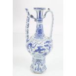 CHINESE QING BLUE AND WHITE EWER