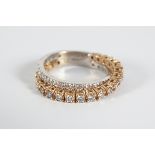 18 CT. WHITE & ROSE GOLD CROSSOVER ETERNITY RING