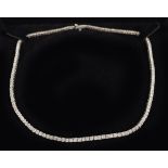 18CT WHITE GOLD DIAMOND LINE NECKLACE