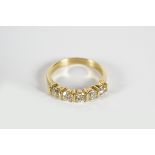 18 CT. YELLOW GOLD HALF ETERNITY RING