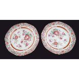 PAIR OF CHINESE QING POLYCHROME PLATES