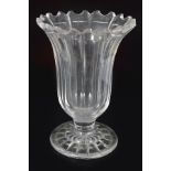 HEAVY CRYSTAL CUT GLASS VASE