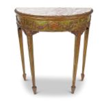 ADAM PAINTED AND PARCEL GILT PIER TABLE
