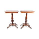 PAIR 19TH CENTURY ROSEWOOD OCCASIONAL TABLES