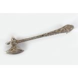 VINTAGE CELTIC SILVER AXE BROOCH