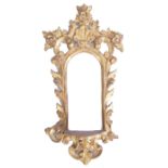 18TH-CENTURY CARVED GILTWOOD FRAMED MIRROR