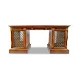 20TH-CENTURY DESIGNER WALNUT PARTNERS DESK