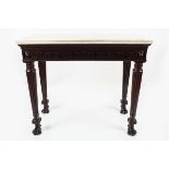 PAIR OF REGENCY STYLE MAHOGANY CONSOLE TABLES