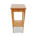 EDWARDIAN SATINWOOD & FRUITWOOD INLAID PEDESTAL