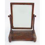 VICTORIAN MAHOGANY CRUTCH MIRROR