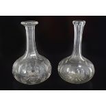 PAIR OF REGENCY CRYSTAL CUT GLASS DECANTERS