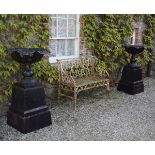 PAIR OF CAST IRON JARDINIÈRES