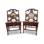 SET OF 6 CHINESE QING HARDWOOD CEREMONIAL CHAIRS