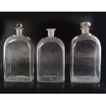 THREE 18TH-CENTURY GLASS DECANTERS