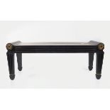 PAIR OF REGENCY STYLE LACQUERED WINDOW SEATS