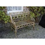 SMALL REGENCY CAST IRON GARDEN BENCH