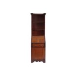 EDWARDIAN MAHOGANY BUREAU BOOKCASE