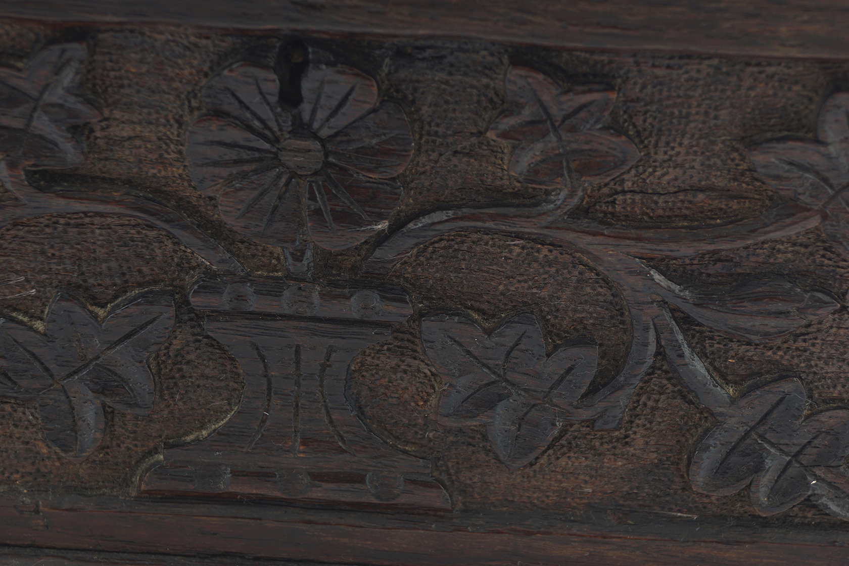 CARVED OAK GLOVE BOX - Image 2 of 5