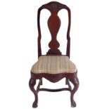 EDWARDIAN WILLIAM AND MARY STYLE MAHOGANY CHAIR