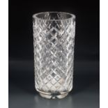 HEAVY CRYSTAL CUT GLASS VASE