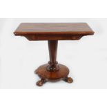 WILLIAM IV ROSEWOOD CARD TABLE