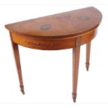 EDWARDIAN SATINWOOD INLAID AND PAINTED TABLE