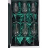 SET OF SIX CRYSTAL WINE GLASSES