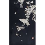 JAPANESE LACQUERED & MOTHER O'PEARL WALL PLAQUE