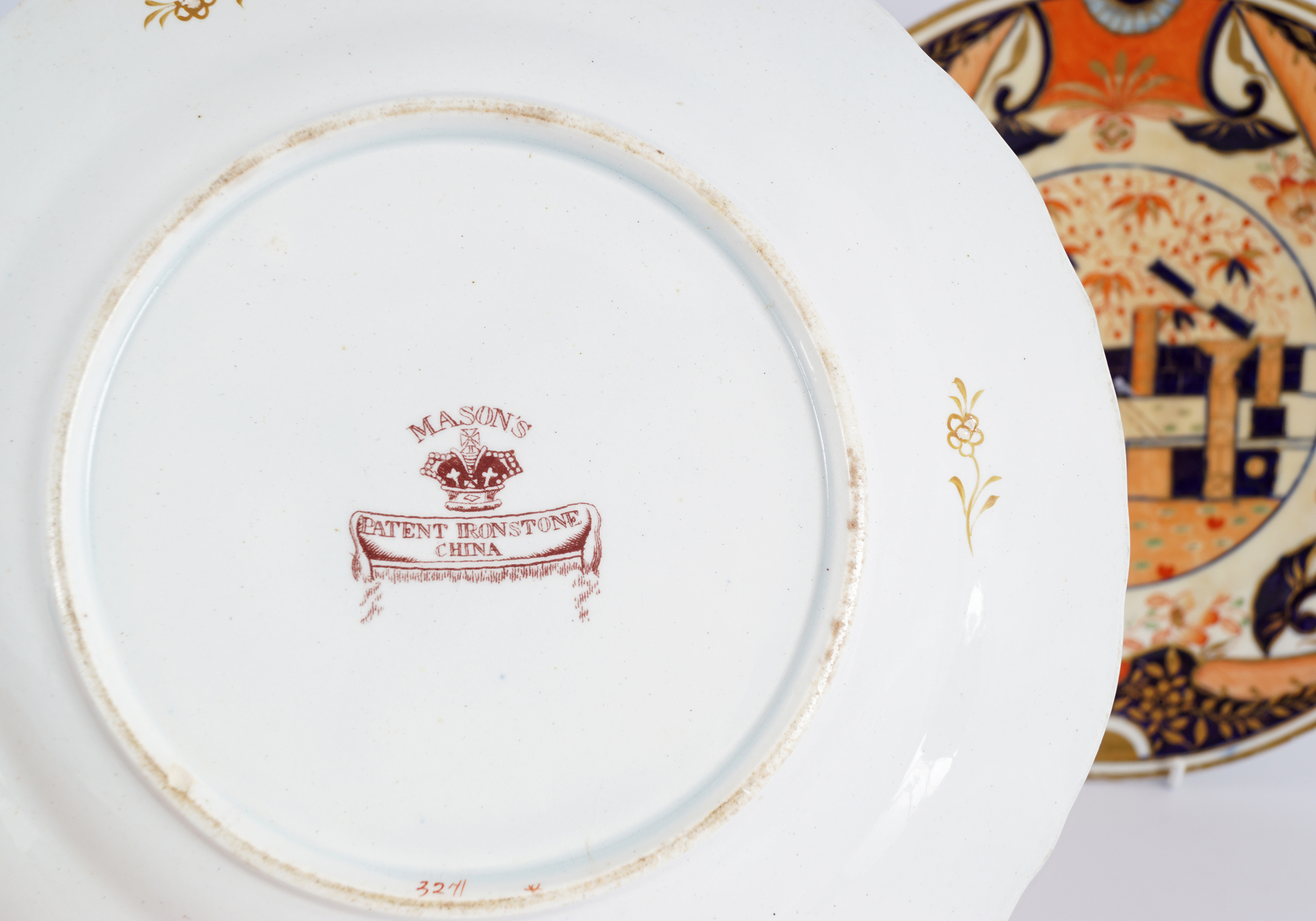 TWO 19TH-CENTURY MANDALAY PATTERN PLATES - Image 2 of 3