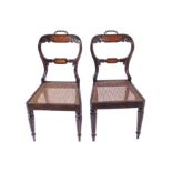 REGENCY ROSEWOOD AND MARQUETRY SIDE CHAIRS