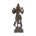 18TH-CENTURY INDIAN BRONZE DEITY