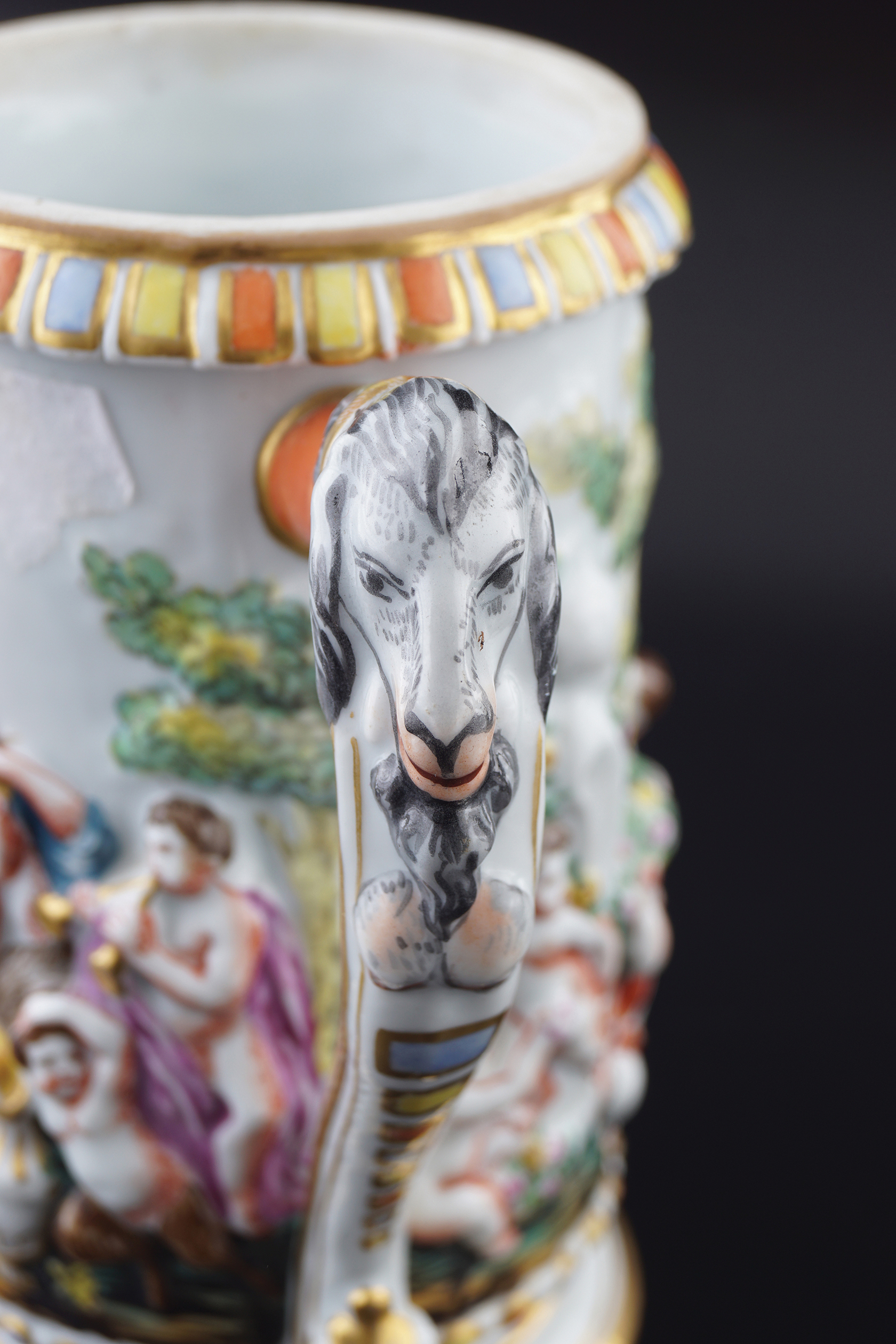 19TH-CENTURY CAPODIMONTE TANKARD - Image 4 of 6