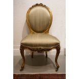 19TH CENTURY GILT FRAMED BALLOON BACK CHAIR