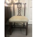 PAIR EDWARDIAN CHIPPENDALE STYLE DINING CHAIRS