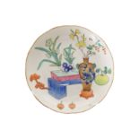 18TH-CENTURY CHINESE POLYCHROME SAUCER