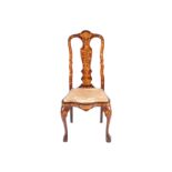 19TH-CENTURY DUTCH MARQUETRY SIDE CHAIR