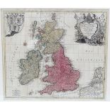 18TH-CENTURY MAP OF ENGLAND AND IRELAND