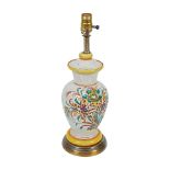 POLYCHROME VASE STEMMED TABLE LAMP