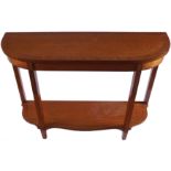 EDWARDIAN SATINWOOD AND CROSS BANDED HALL TABLE