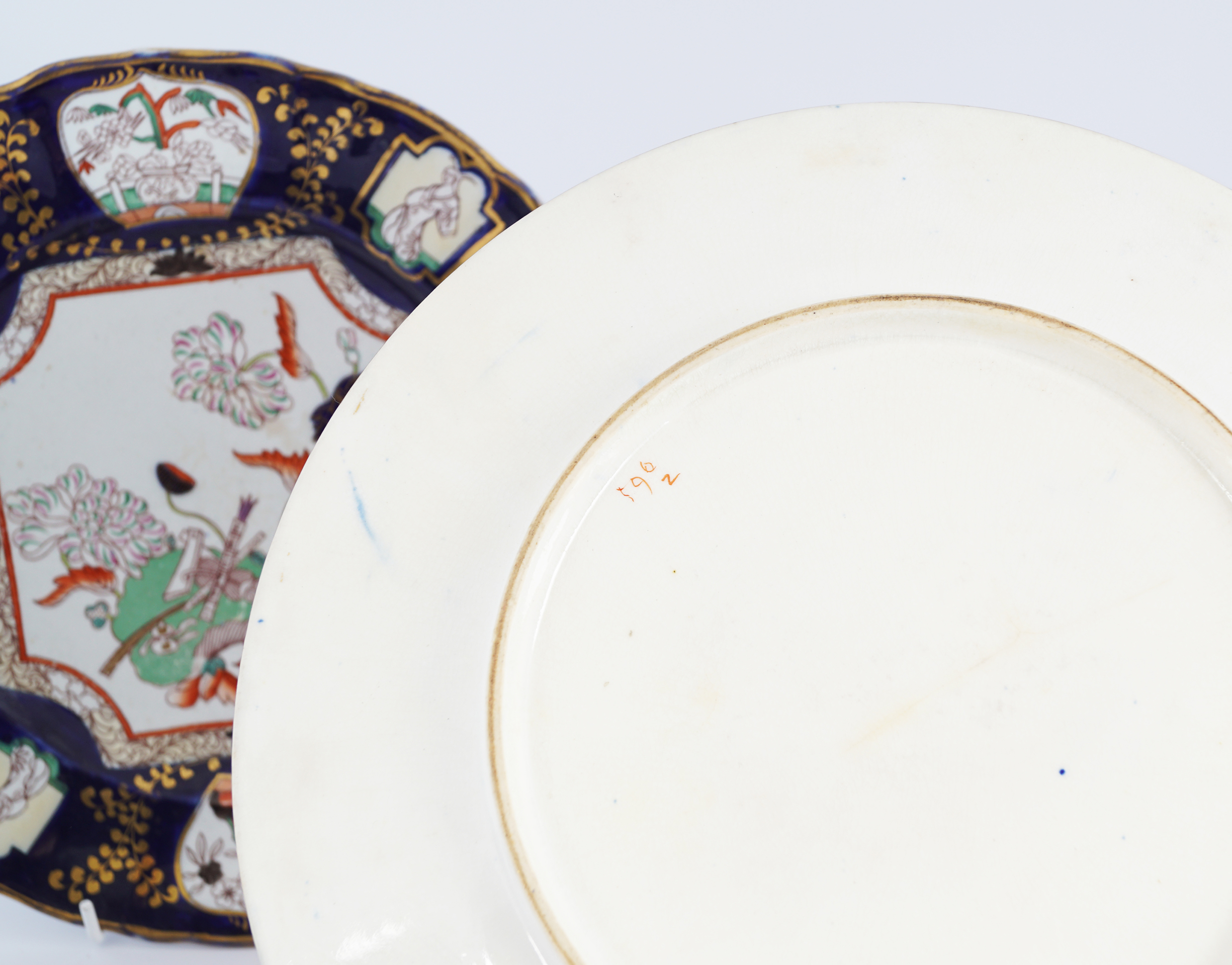 TWO 19TH-CENTURY MANDALAY PATTERN PLATES - Image 3 of 3