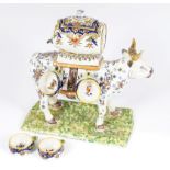 19TH-CENTURY FAIENCE COW