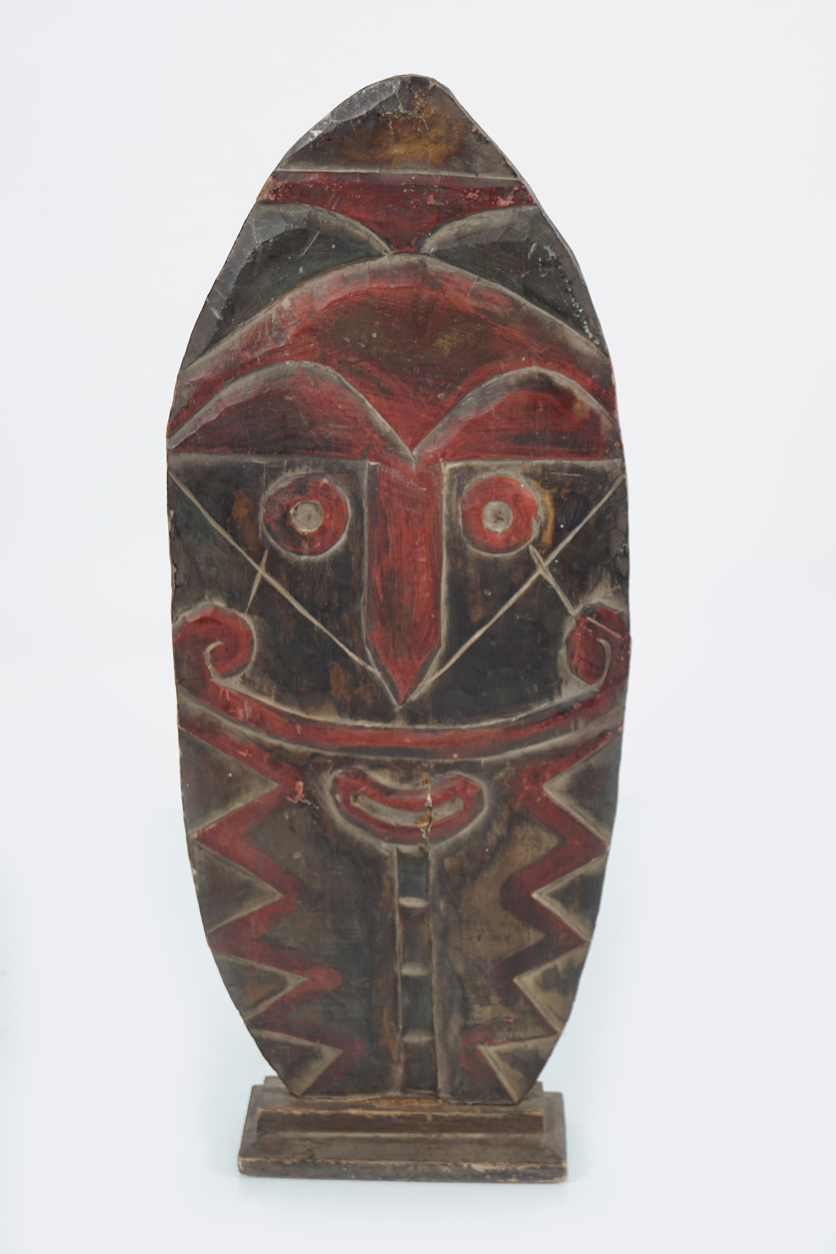 CARVED WOOD AFRICAN CEREMONIAL SHIELD