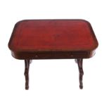 REGENCY PERIOD MAHOGANY LIBRARY TABLE