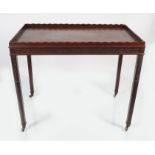 GEORGE III MAHOGANY SILVER TABLE