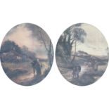 PAIR OF 19TH-CENTURY OVAL PRINTS
