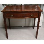 GEORGE III MAHOGANY AND INLAID SIDE TABLE