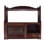 EDWARDIAN PERIOD CARVED MAHOGANY WALL BRACKET