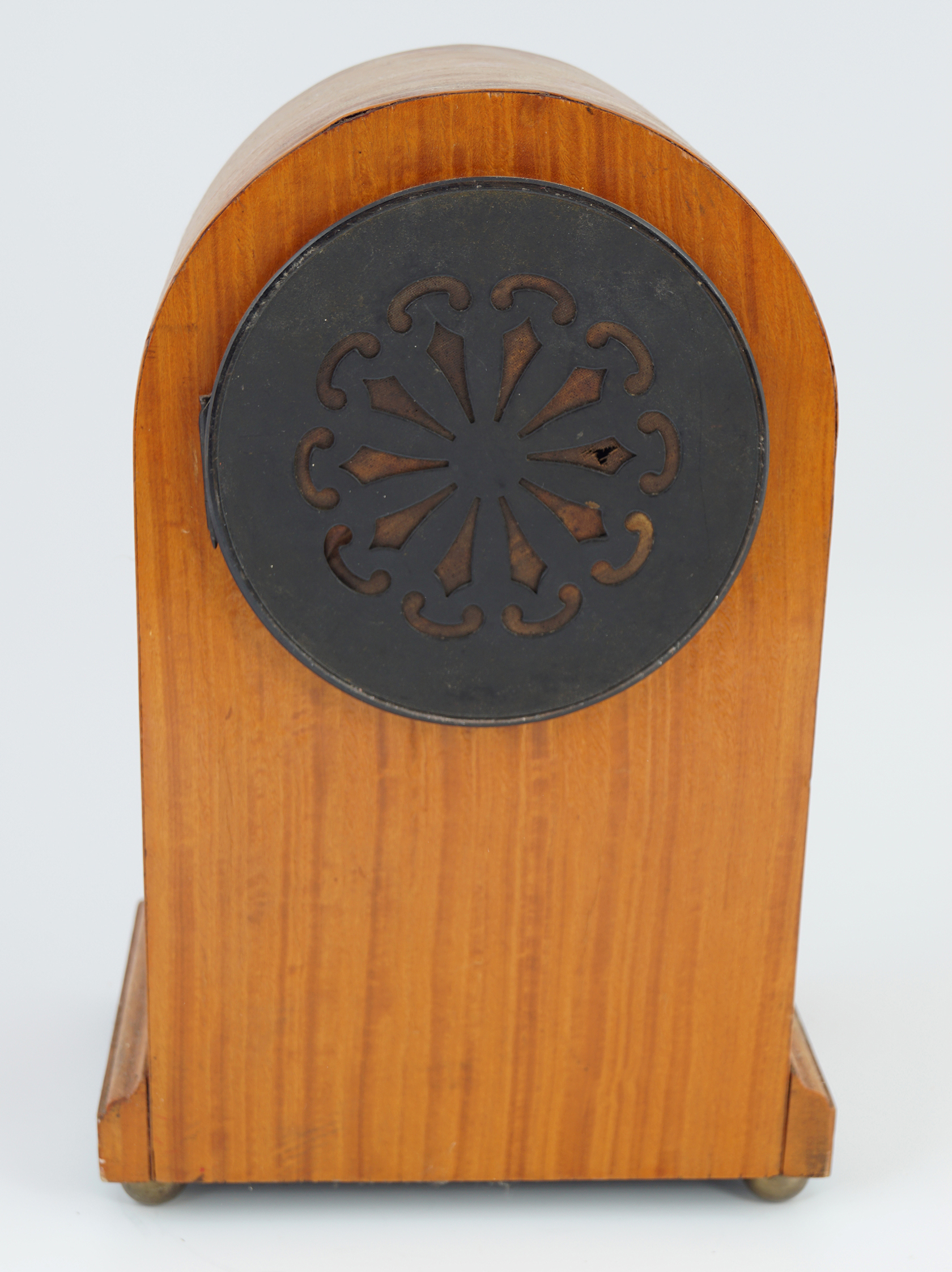 EDWARDIAN SATINWOOD MANTLE CLOCK - Image 3 of 3