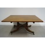 LARGE REGENCY PERIOD MAHOGANY COFFEE TABLE