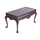 EDWARDIAN MAHOGANY CHIPPENDALE STYLE COFFEE TABLE